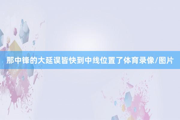 那中锋的大延误皆快到中线位置了体育录像/图片