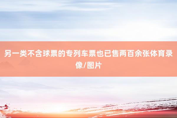 另一类不含球票的专列车票也已售两百余张体育录像/图片