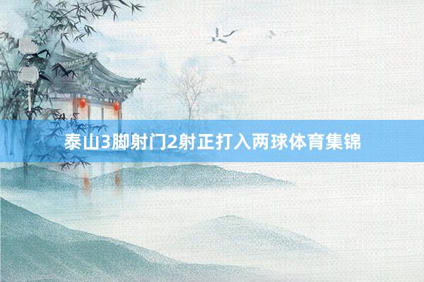 泰山3脚射门2射正打入两球体育集锦
