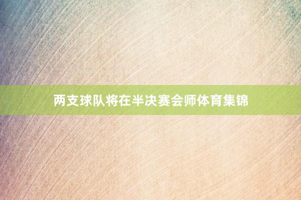 两支球队将在半决赛会师体育集锦