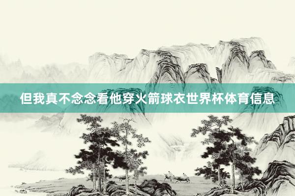 但我真不念念看他穿火箭球衣世界杯体育信息
