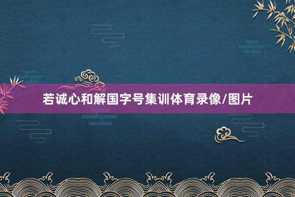 若诚心和解国字号集训体育录像/图片