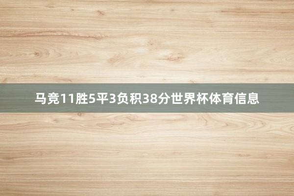 马竞11胜5平3负积38分世界杯体育信息