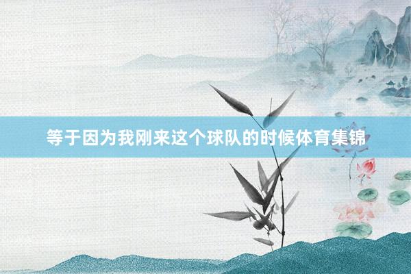 等于因为我刚来这个球队的时候体育集锦